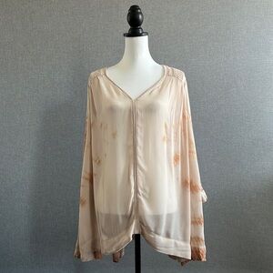 FREE PEOPLE - NEW WITH TAGS - Sheer Boho Blouse Medium